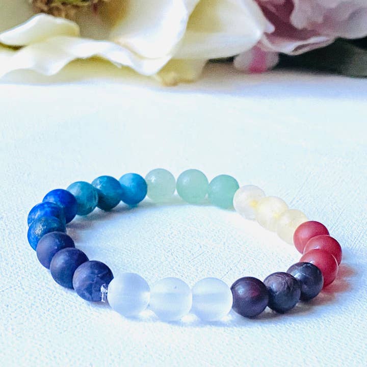Gemstone Chakra Stretch Bracelets for wholesale by Janine’s Jewelry Design