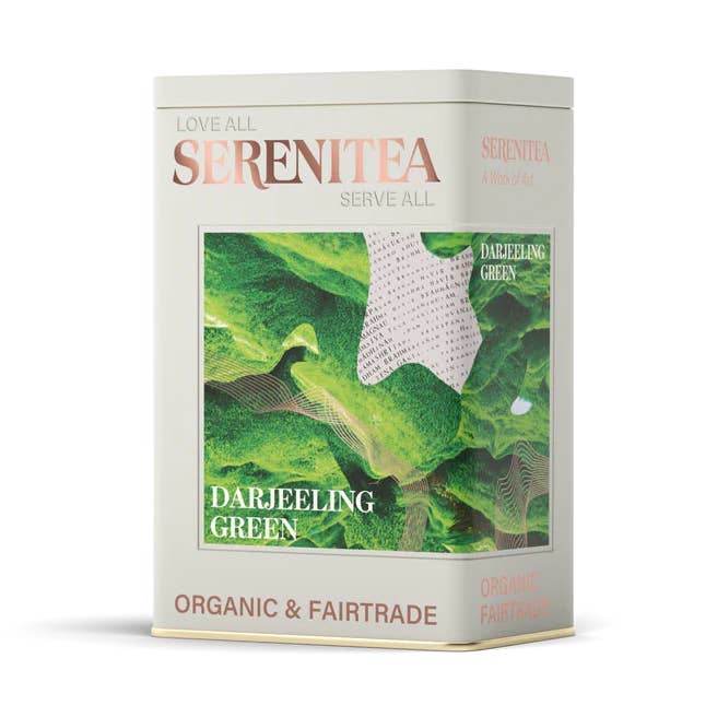 SereniTEA - Wholesale Retailer display – Food & Drink - Darjeeling Green White Display With Copper Accents0