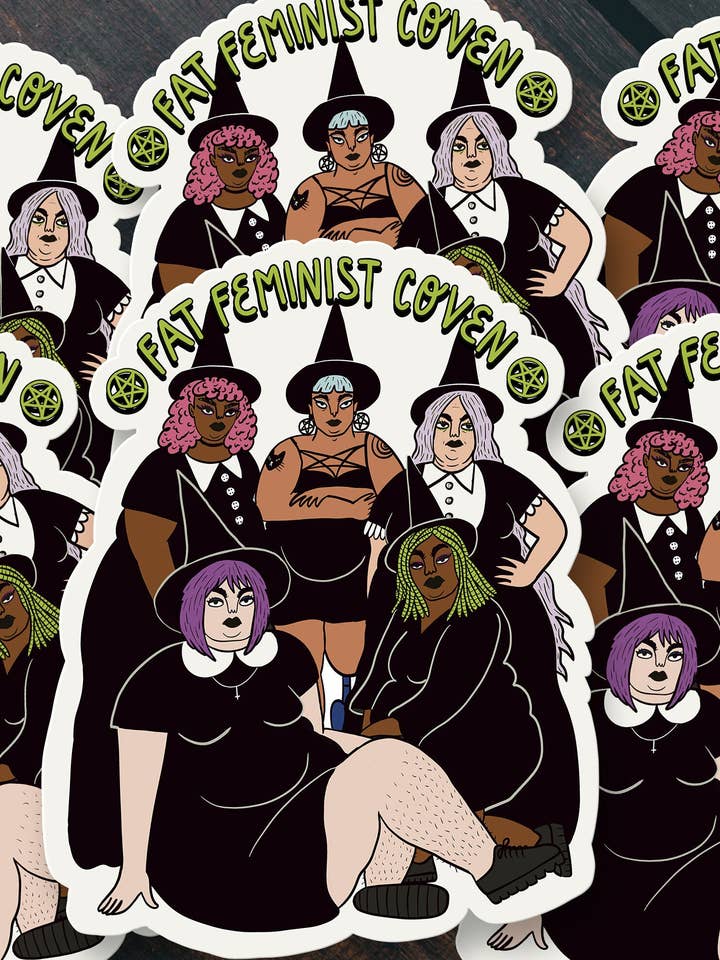 Cónclave feminista gorda - adhesivo para venta al por mayor de Chiaralascura