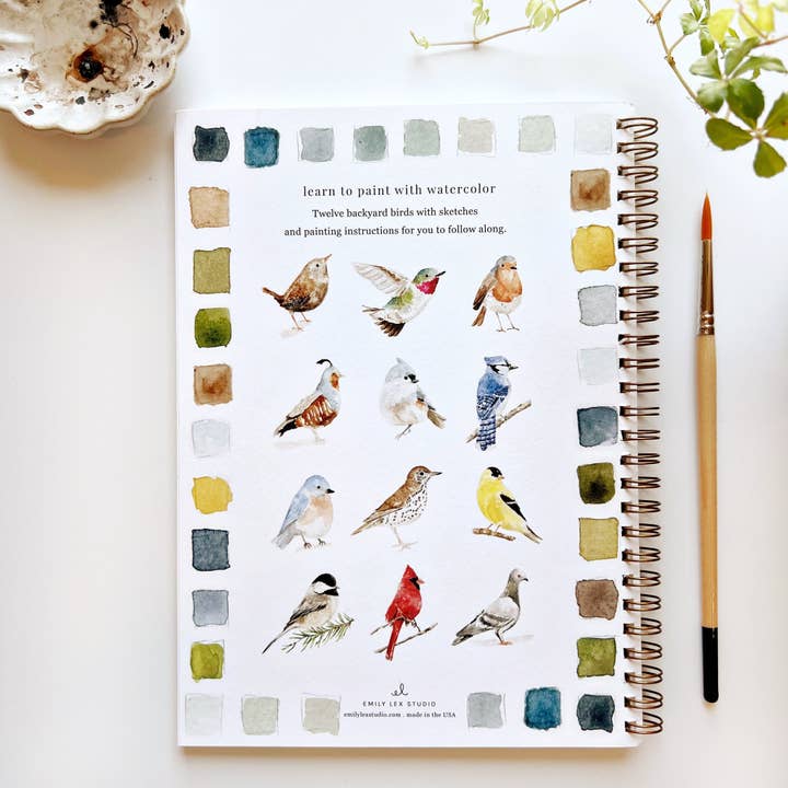 emily lex studio - Wholesale Sketchbook/Sketchpad - birds watercolor workbook
