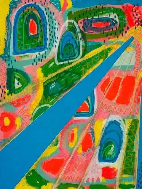 Kunstdruck Giclée „Neon Beach“ für den Großhandel von Art by Ashley Reynolds