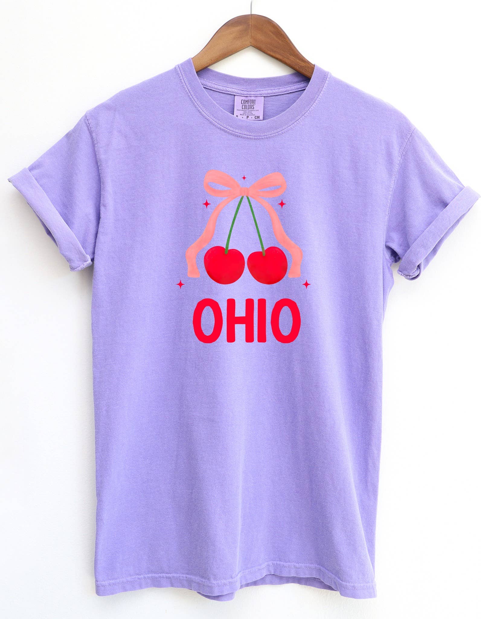 Adelle Linen – Großhandel T-Shirt (Grafikdruck) – Damen – Kirsche Custom State T-Shirt0