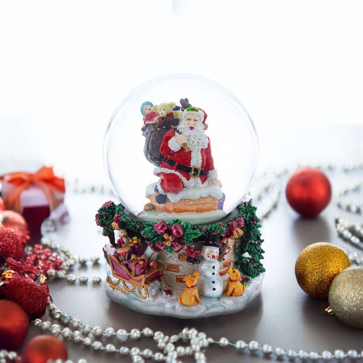 BestPysanky - Wholesale Snow globe - Santa's Chimney Adventure Musical Water Snow Globe1
