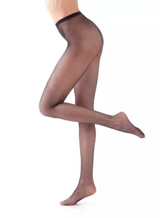 Black Bellissima Fishnet Microrete Tights for wholesale on Faire1