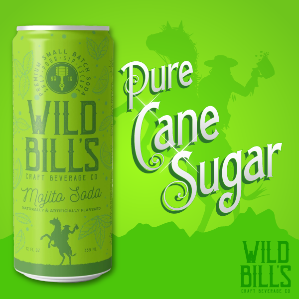 Wild Bill’s Craft Beverage Co. - Wholesale Soda/Carbonated Drink - Mojito Mocktail - Premium Cane Sugar Soda, 12-Pack, Cans6