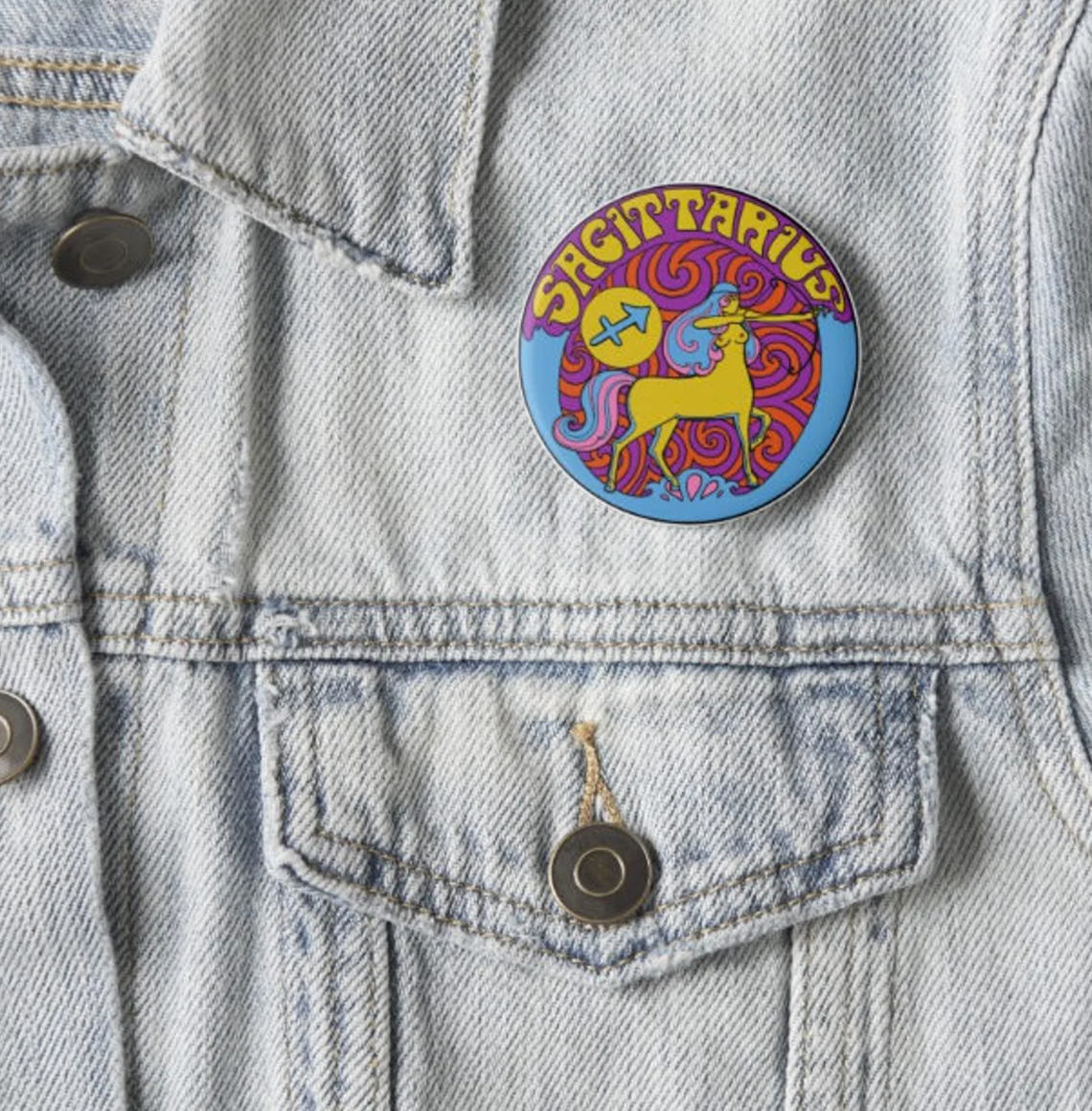 Astral Weekend - Wholesale Lapel Pin/Button - Sagittarius Button1
