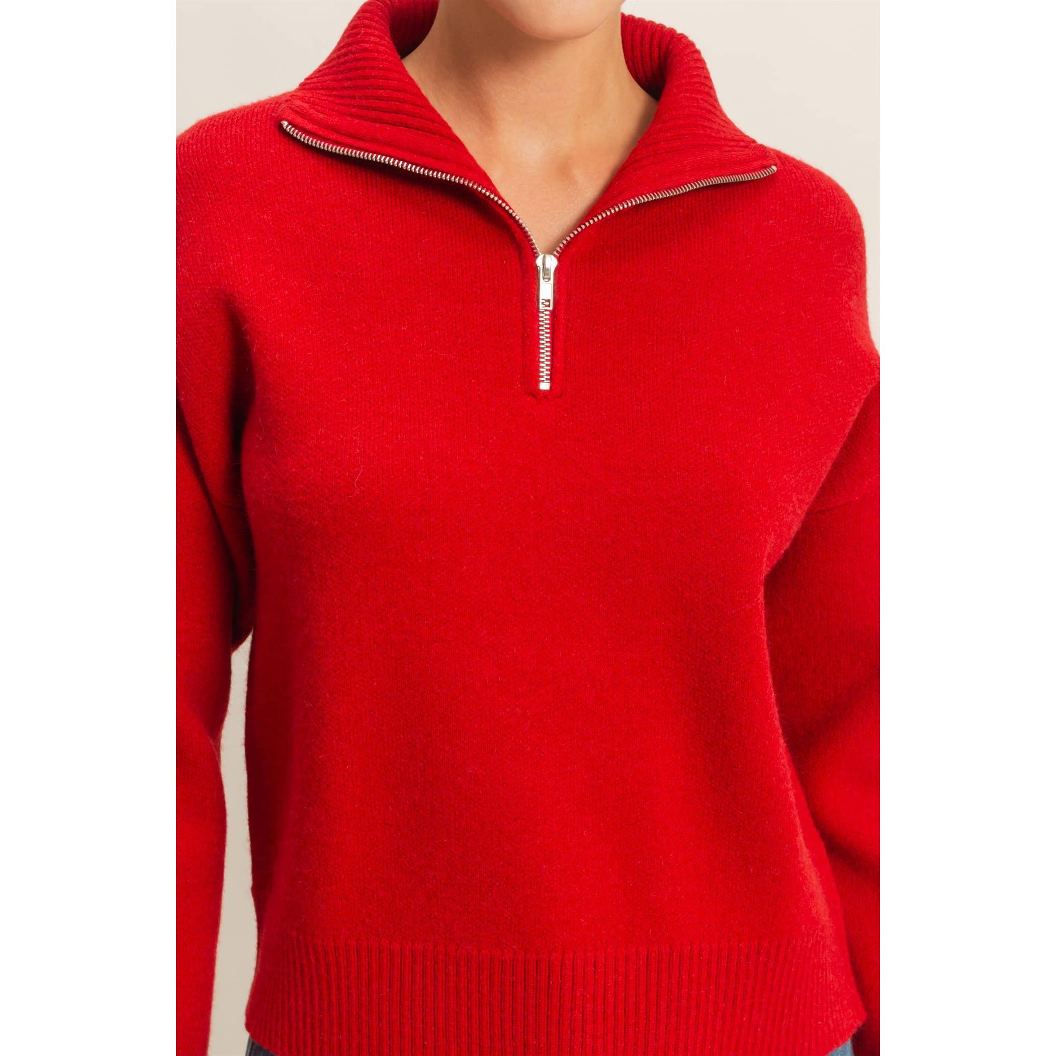 HYFVE - Vente Pull en maille – femme - Pull Classique à Demi-Zip9