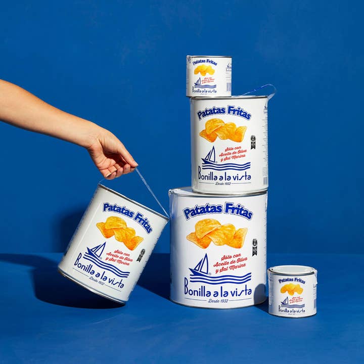 Casacella Foods - Wholesale Chips - Bonilla a La Vista Potato Chips with Olive Oil Mini Can 40gr1