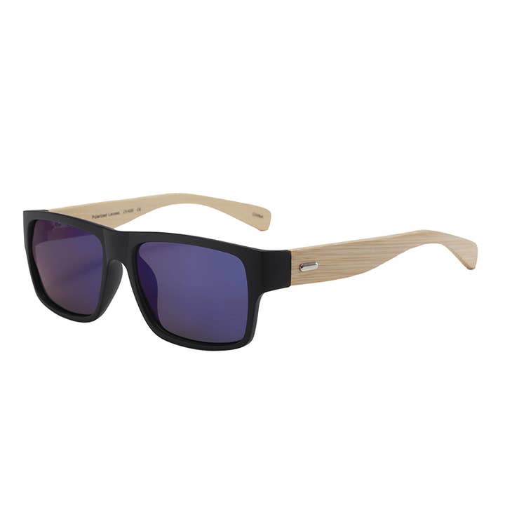 Prime Opticals – wholesale Sunglasses – Unisex – FH3198, Eco-Friendly Square Bamboo Frame Sunglasses2