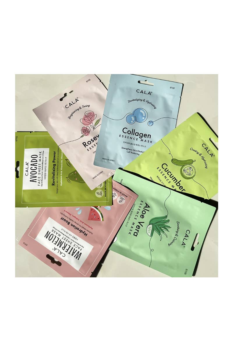 PINEAPPLE Beauty – Máscara facial por atacado – CALA 67102 Máscara Facial de 5 Folhas Rosewater - 6 conjuntos7