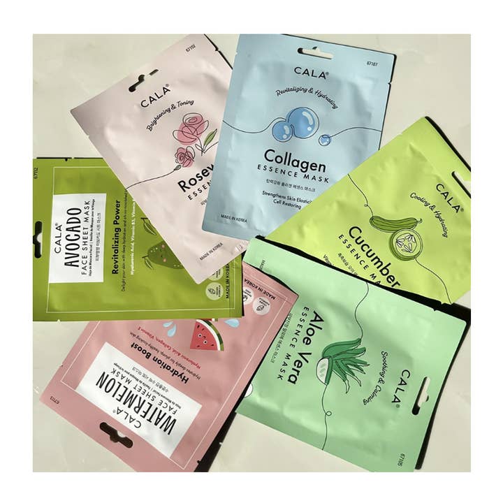 PINEAPPLE Beauty – Máscara facial por atacado – CALA 67102 Máscara Facial de 5 Folhas Rosewater - 6 conjuntos7