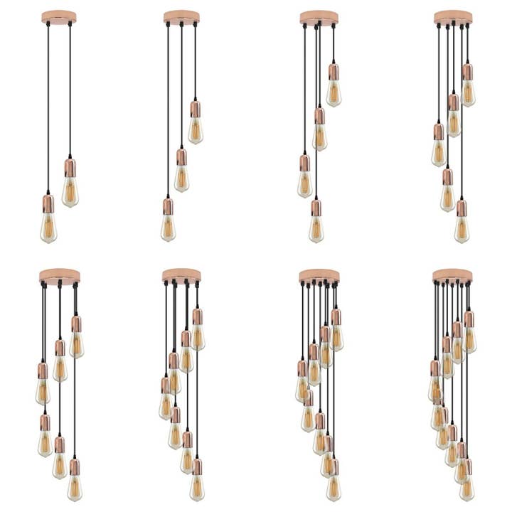 1-9 Vägs Hängande Taklampa E27 Ros Upphängningslampor~4464 för wholesale av Ledsone