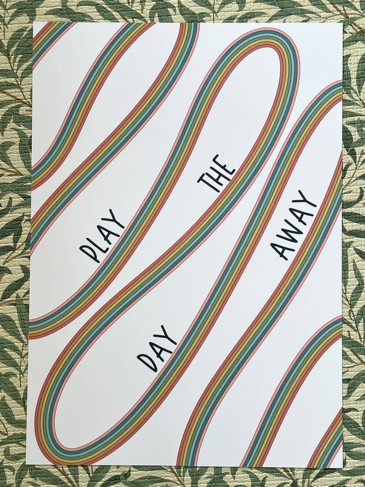 Leg dagen væk regnbueprint for engroshandel hos Daisy & Joy Design