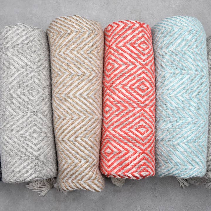 Eco Inner Living - Wholesale Throw Blanket - Grey Herringbone Blanket1