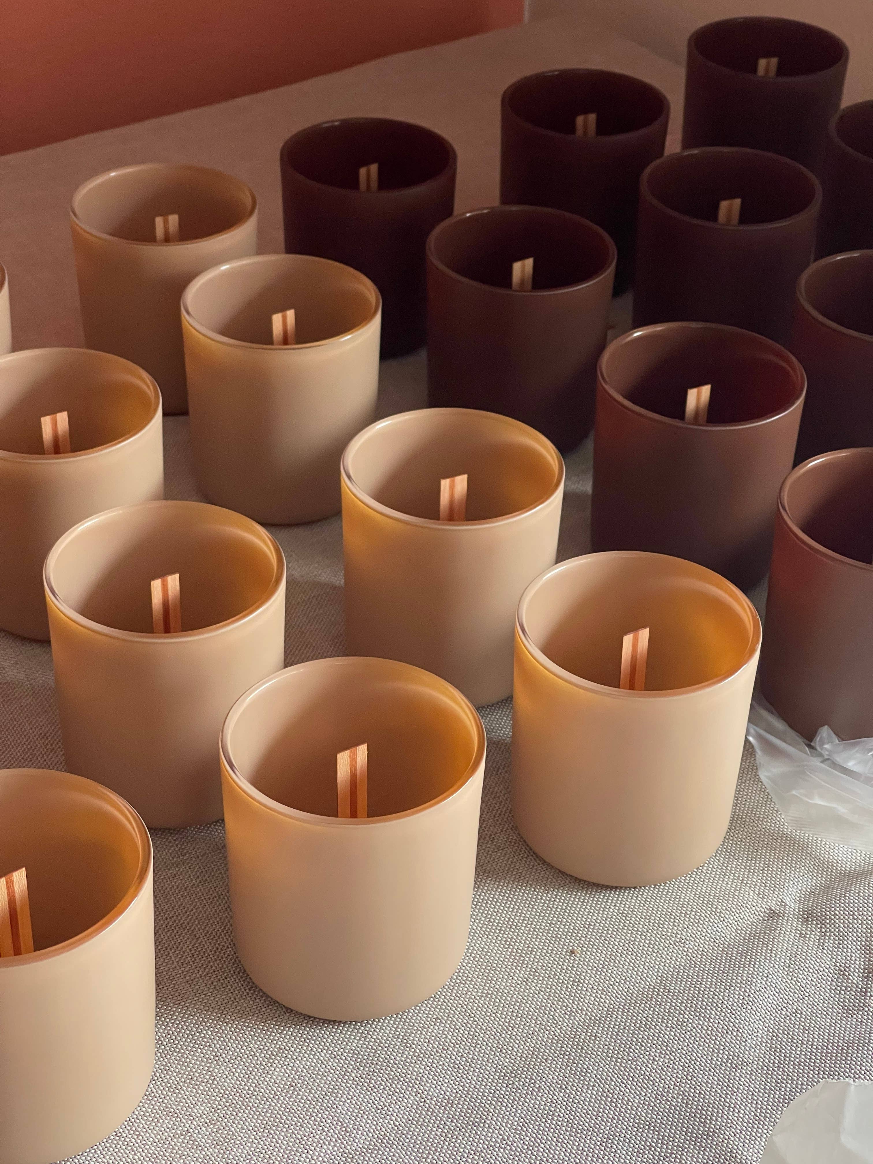 Mrs. Candlier - Wholesale Jar/Filled Candle - Coconut Candle with Wood Wick 8 & 13 oz | Custom label7