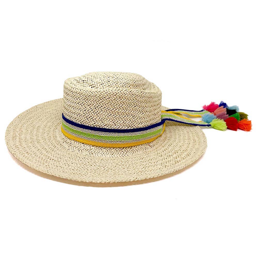 Sensibling Corp. – wholesale Hat accessory – Women's – Striped Crochet Tassel Tip Hat Band11