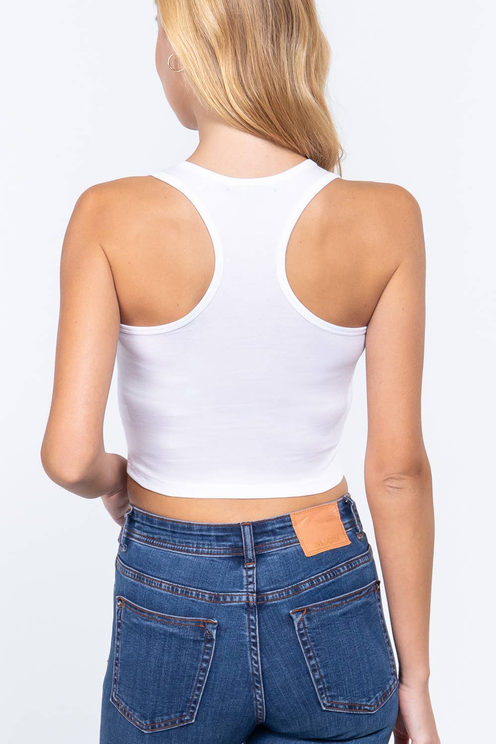 Active Basic | Active USA - Wholesale Tank Top - Women's - Racerback Cotton Spandex Jersey Crop Tank Top33