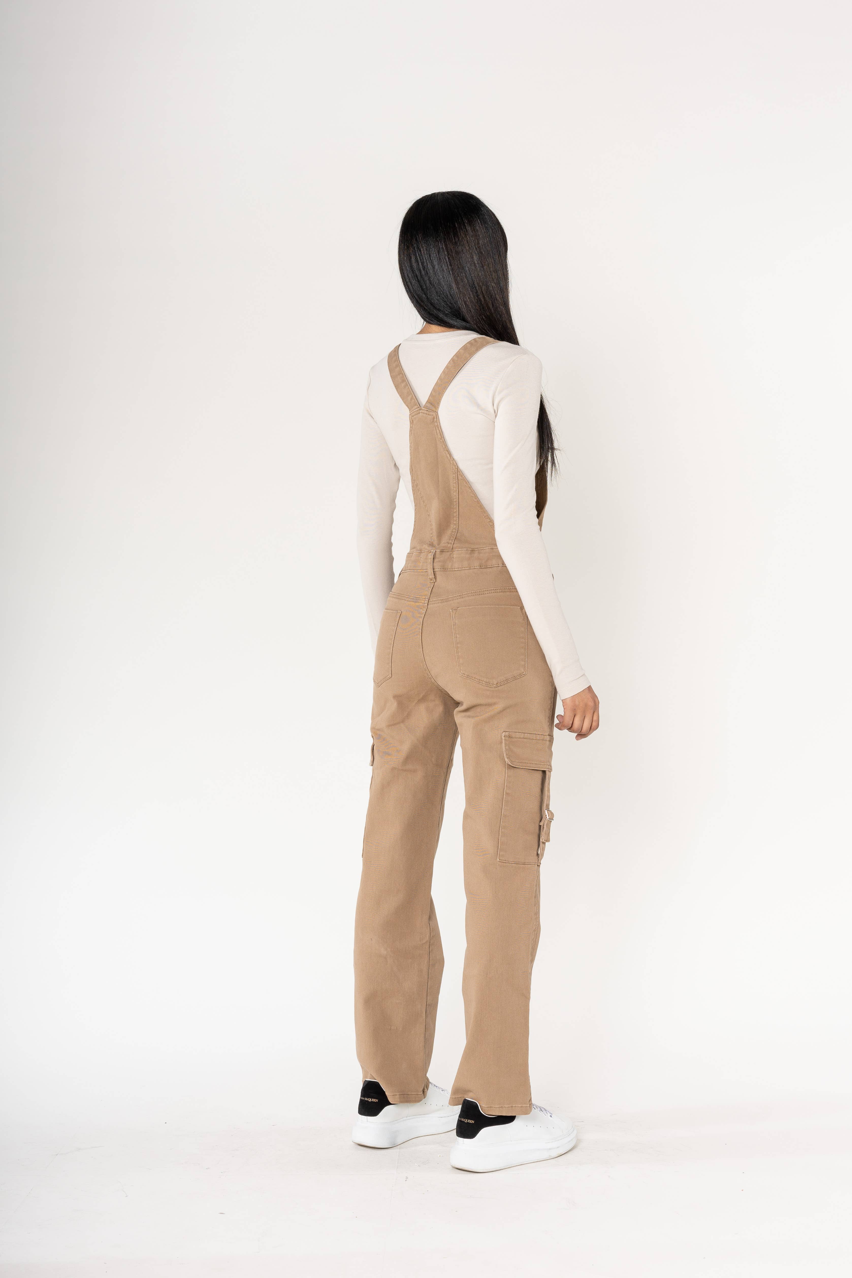 Nina Carter - Wholesale Overalls - Women's - Nina Carter Cargo Denim Stretch Denim Overalls S5607