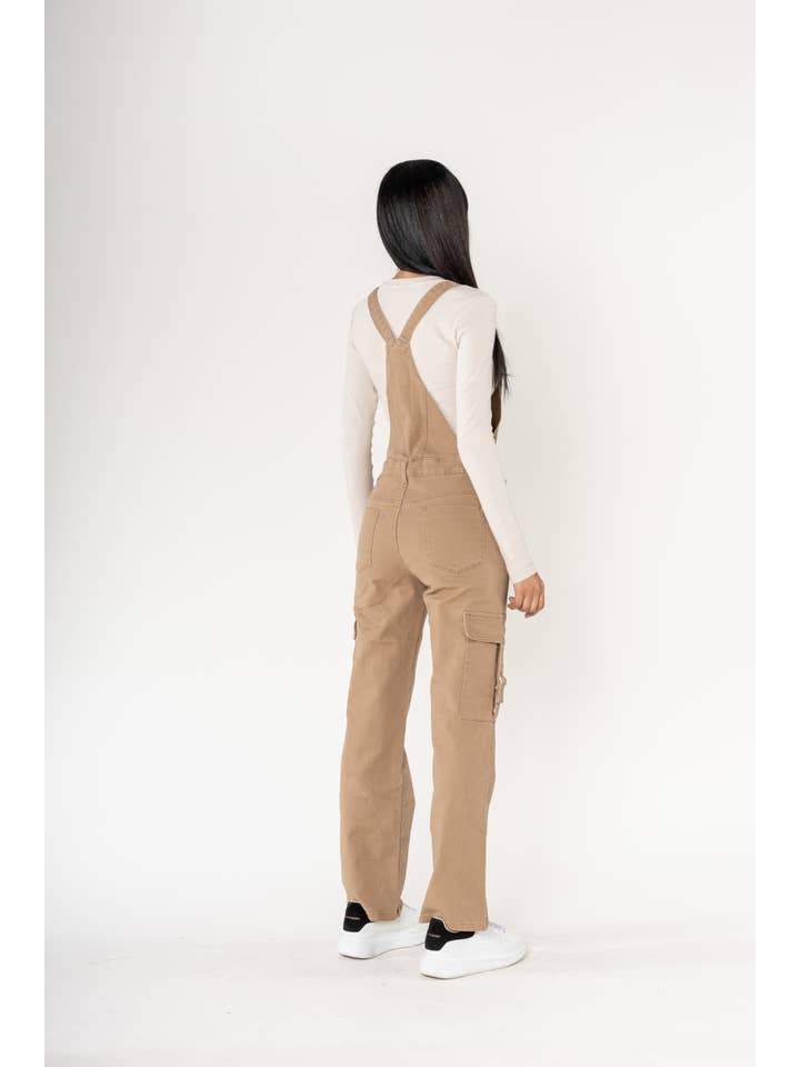 Nina Carter - Wholesale Overalls - Women's - Nina Carter Cargo Denim Stretch Denim Overalls S5607