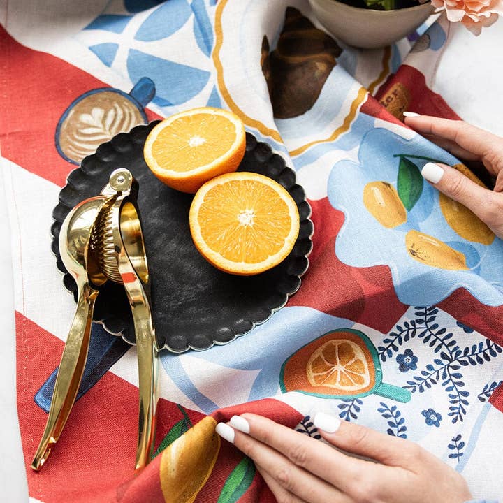 Bespoke Letterpress - Wholesale Tea Towel - Brunch 100% Linen Tea Towel2