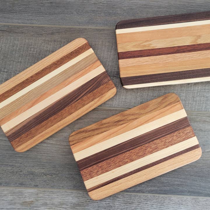 Recycled Wood Cutting or Serving Board, Handmade for wholesale by Wordsmith Wood Shop