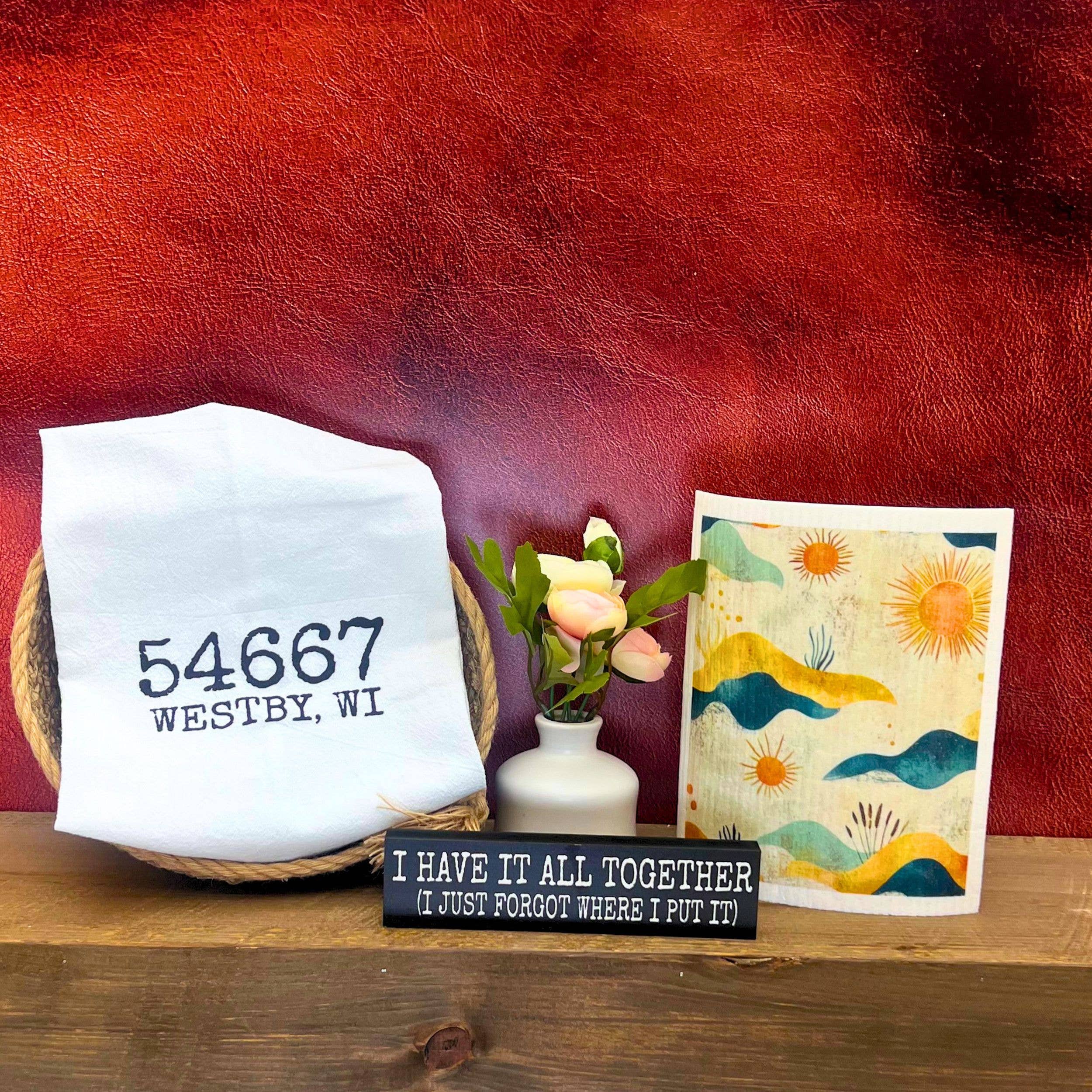 Home Accents By Driftless - Wholesale Tea Towel - Zip Code, City & State Custom Tea Towels Personalized Decor1