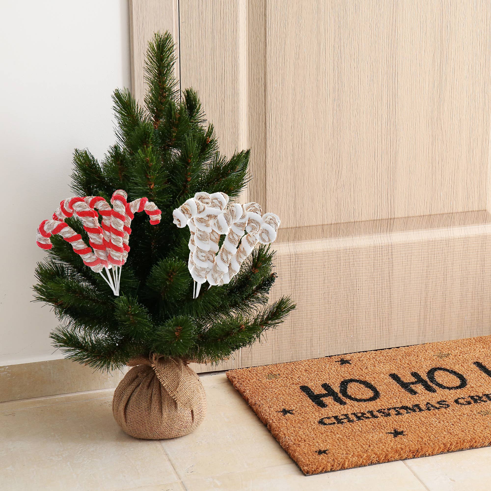 IH Casa Decor - Wholesale Christmas Decoration - BUNDLE OF 6 STRIPED CANDY CANE PICK (ASSTD)1