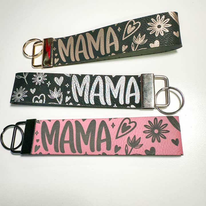 Mama Leatherette Keychain for wholesale by Luna Beam Creations