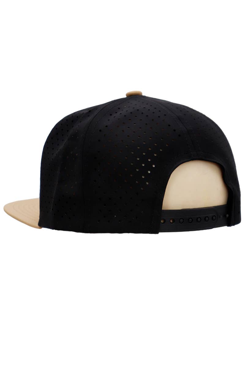 Cap Zone - Wholesale Flat Brim Cap - Men's - Two Tone Six Panel Flat Bill Perforated Snapback13