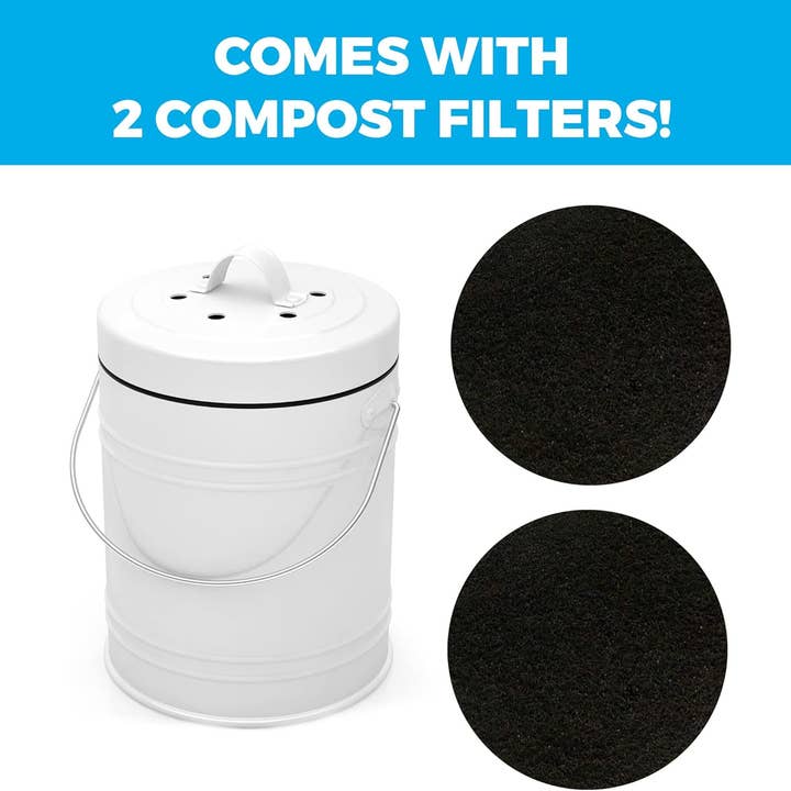 Cooler Kitchen - Wholesale Kitchen Tool/Gadget - Cooler Kitchen 3-Liter Kitchen Compost Bin w/ EZ-No Lock Lid10