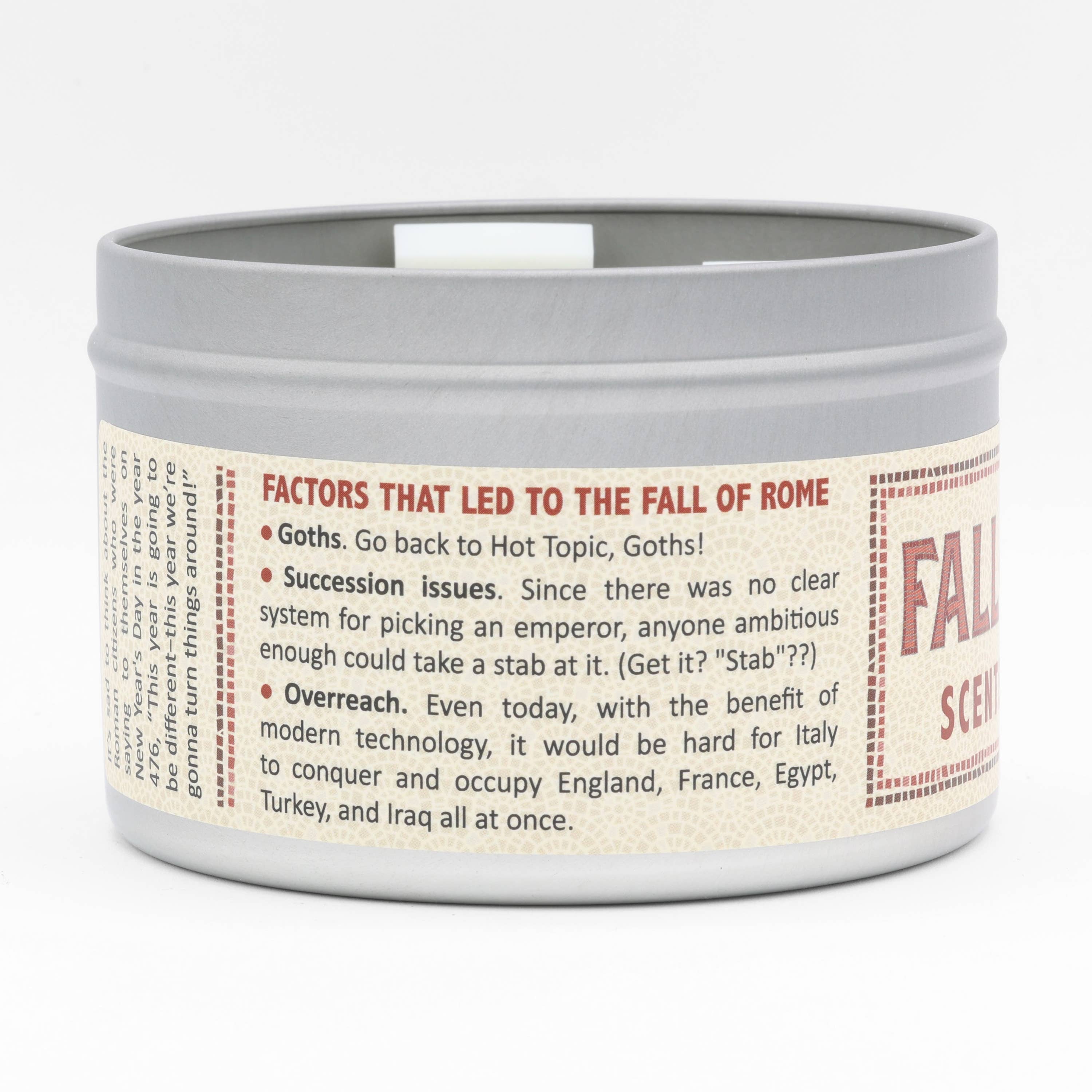 JD and Kate Industries - Vendita all'ingrosso Candele da viaggio - Candela Profumata Caduta di Roma5