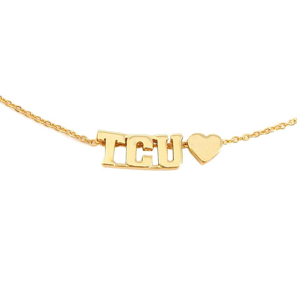 Color Shout - Wholesale Pendant/Charm Necklace - I Love College:  Initial Heart Necklace28