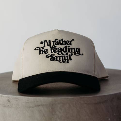 I'd Rather Be Reading Smut Vintage Embroidered Trucker Hat for wholesale by The Babe Co.