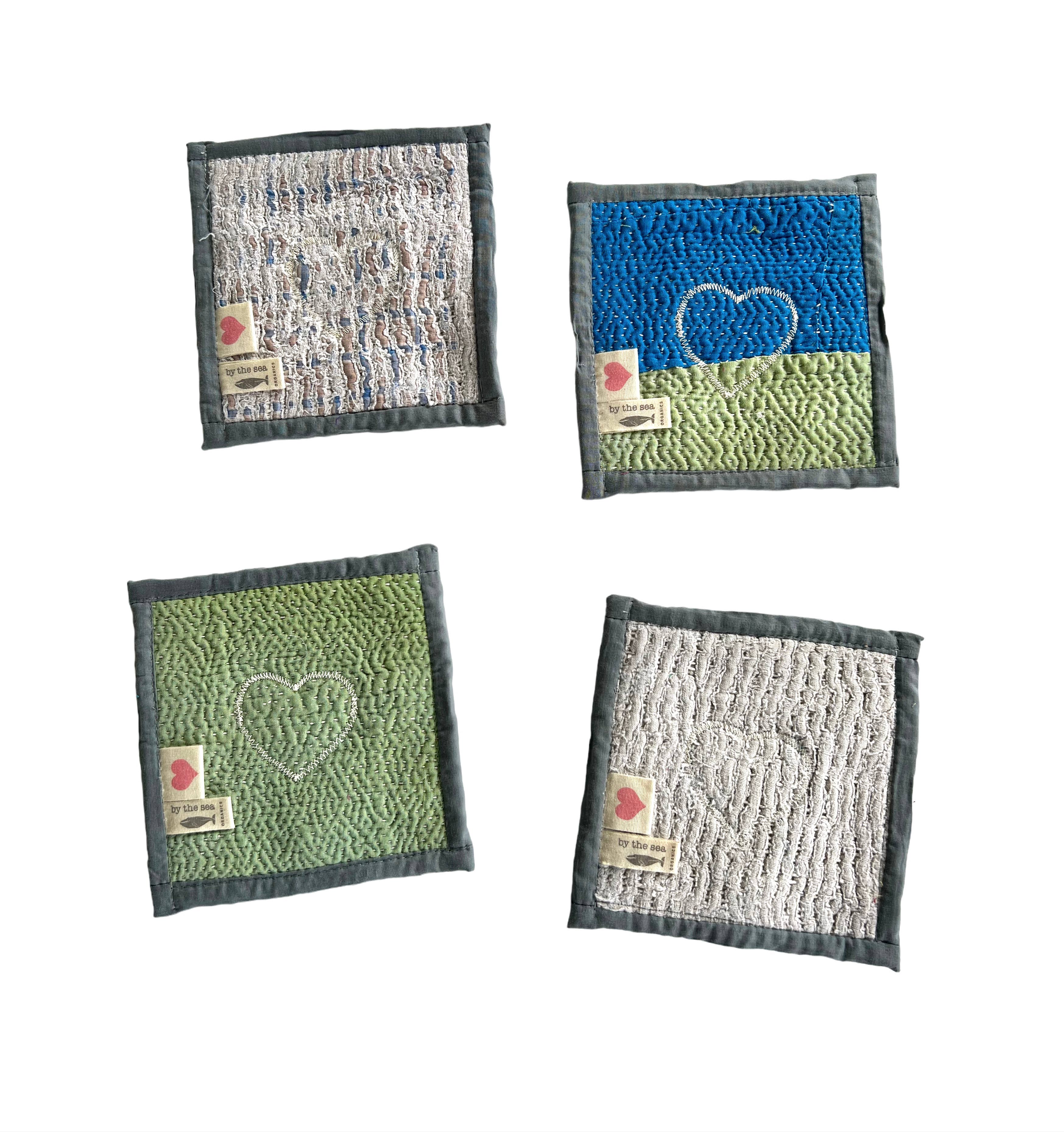 By The Sea Organics - Wholesale Coasters - Heart Coasters1