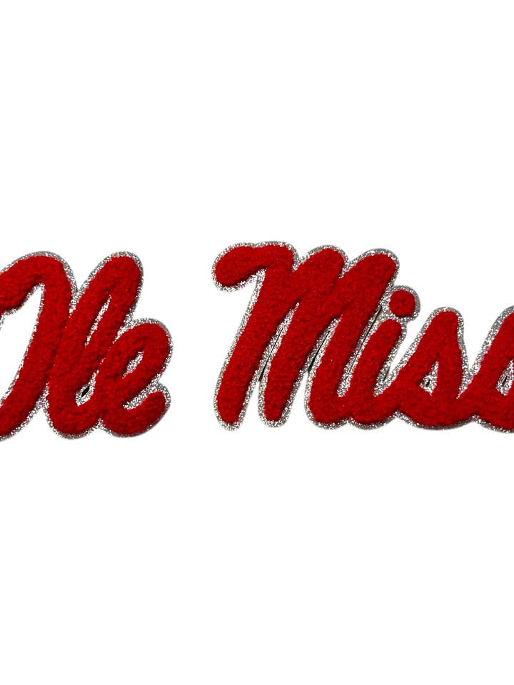 Ole Miss Chenille Sequin Patch for wholesale by Modern Magnolia