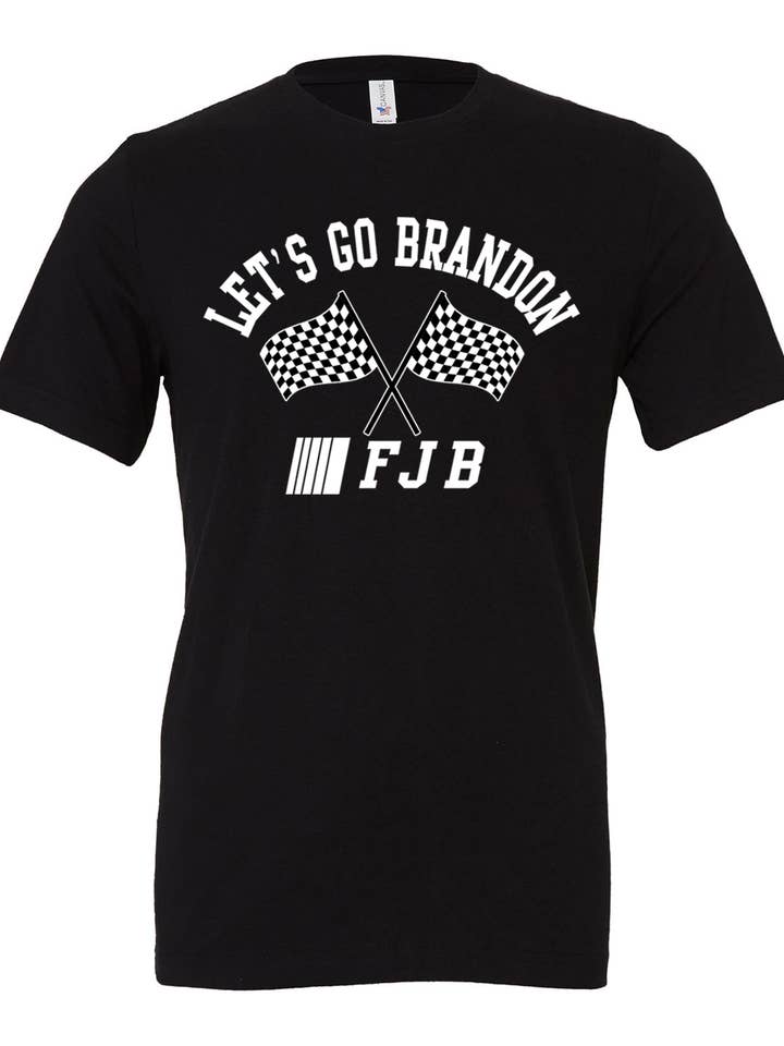 Tee-shirt Let's Go Brandon FJB Racing Flags pour la vente par Trigger A Lib