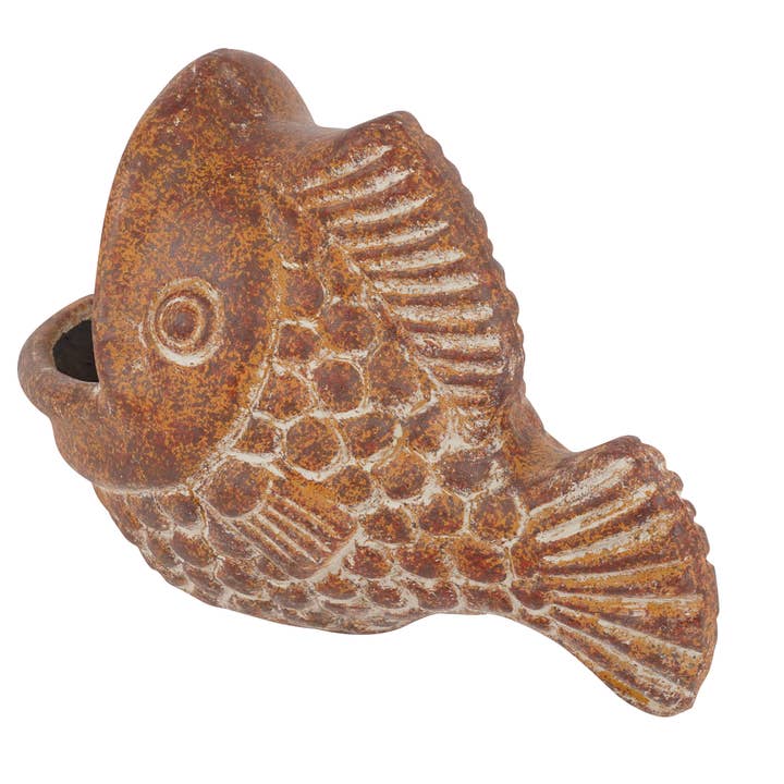 My Amigos Imports - Wholesale Plant Pot - Bonnie the Big Mouth Planter Fish-Garden-Clay-16Wx8Dx11H in.