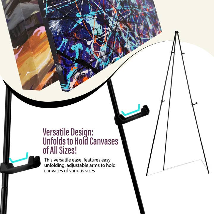 Pintar Art Supply - Wholesale Easel - Pintar Portable Metal Tripod Art Easel Stand with Bag5