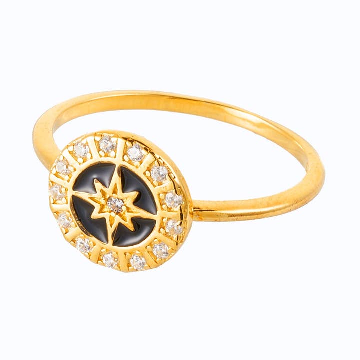 BAGUE AZTÈQUE EN ONYX pour la vente par Lillys Amsterdam