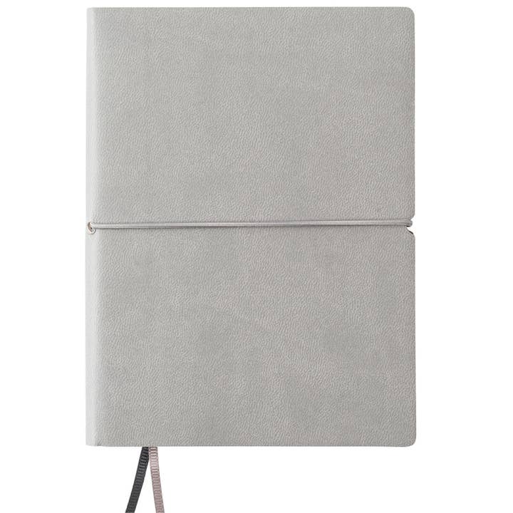 Grey Pocket Journal Notebook 4.25"x5.75" with Elastic Closure L for wholesale on Faire