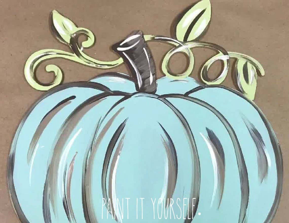 Honey And Sugar Designs – wholesale Utskärningar – Måla och sippa: DIY träkonstsats, pumpa1