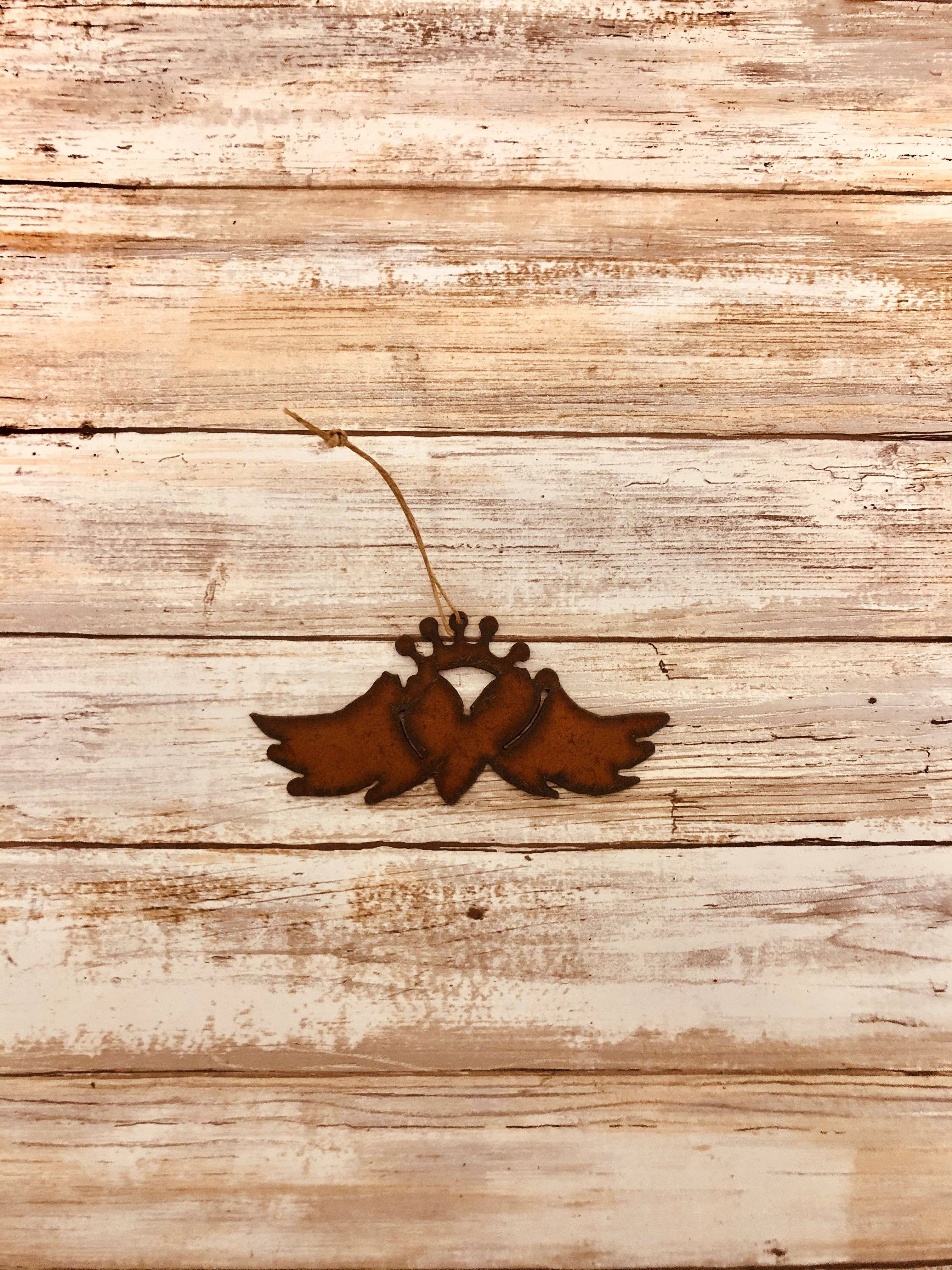 Universal Ironworks USA - Wholesale Ornament - Flying Heart With Crown Ornament