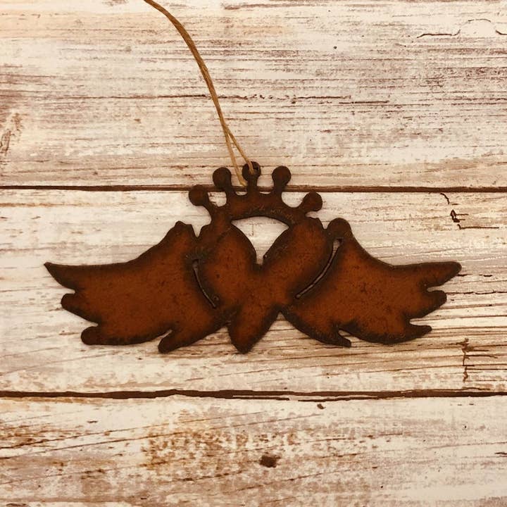 Universal Ironworks USA - Wholesale Ornament - Flying Heart With Crown Ornament0