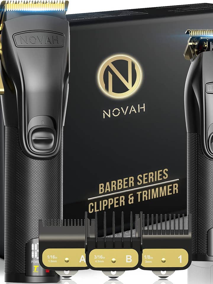 NOVAH® Barber Series Hair Clipper and Trimmer Set for wholesale by NOVAH Grooming