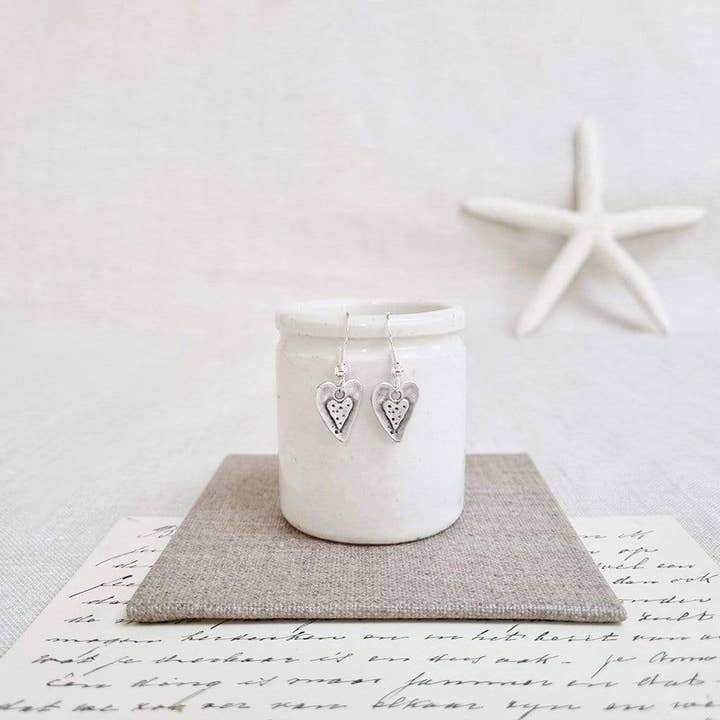 Brincos coração sobre coração por atacado de Zamsoe