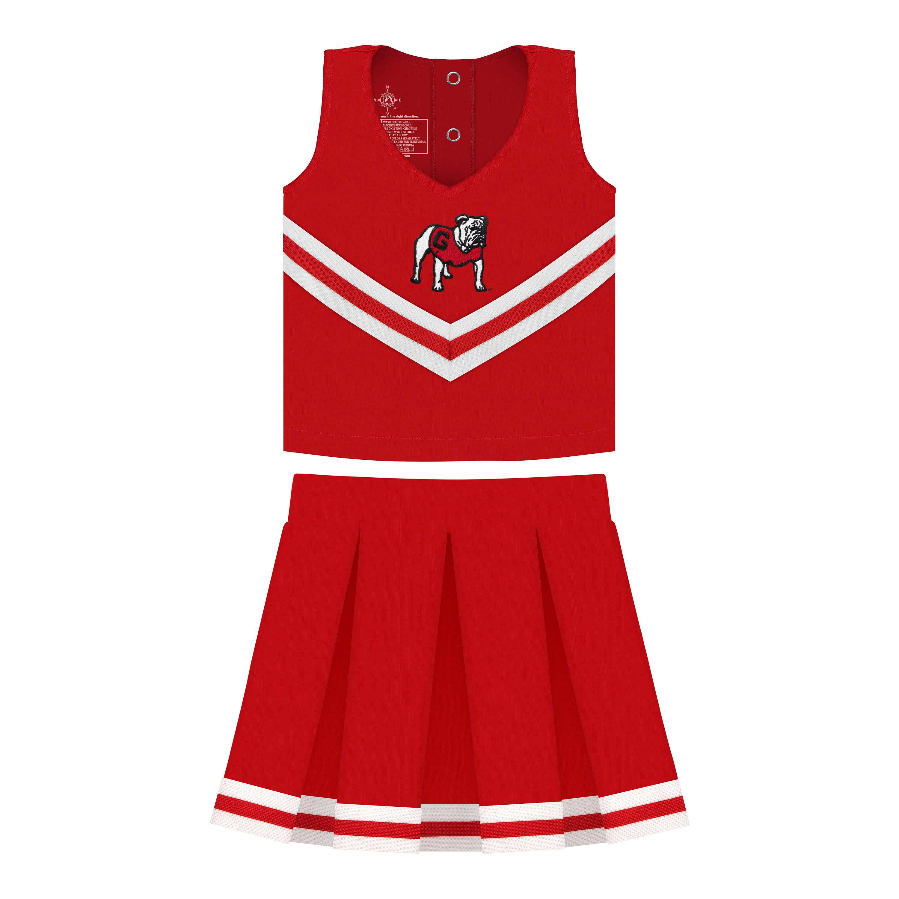 Creative Knitwear - Wholesale Athletic Dress - Kids - Georgia Bulldogs 3-Piece Girls Cheer Dress2