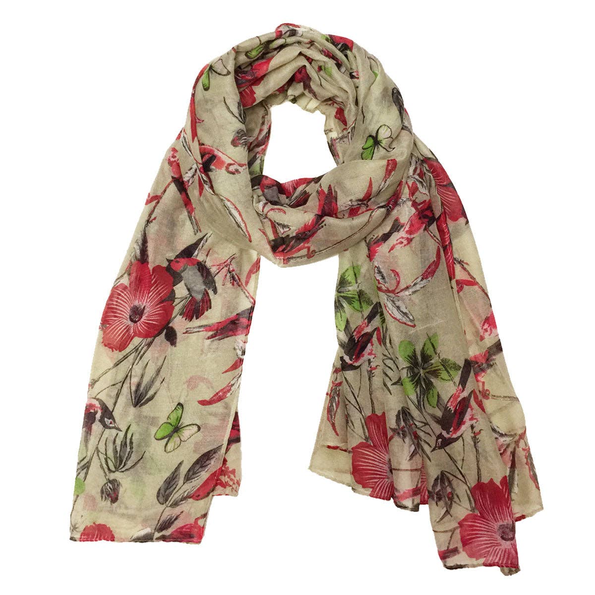 Wrapables.com - Wholesale Scarf - Women's - Wrapables Soft Viscose Bird Print Multi-Style Scarf45
