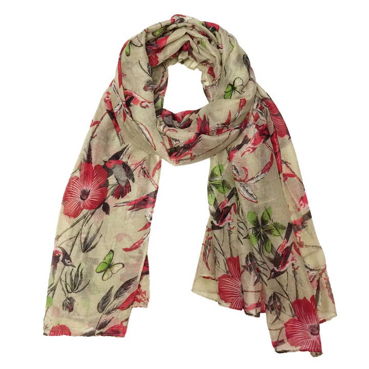 Wrapables.com - Wholesale Scarf - Women's - Wrapables Soft Viscose Bird Print Multi-Style Scarf45