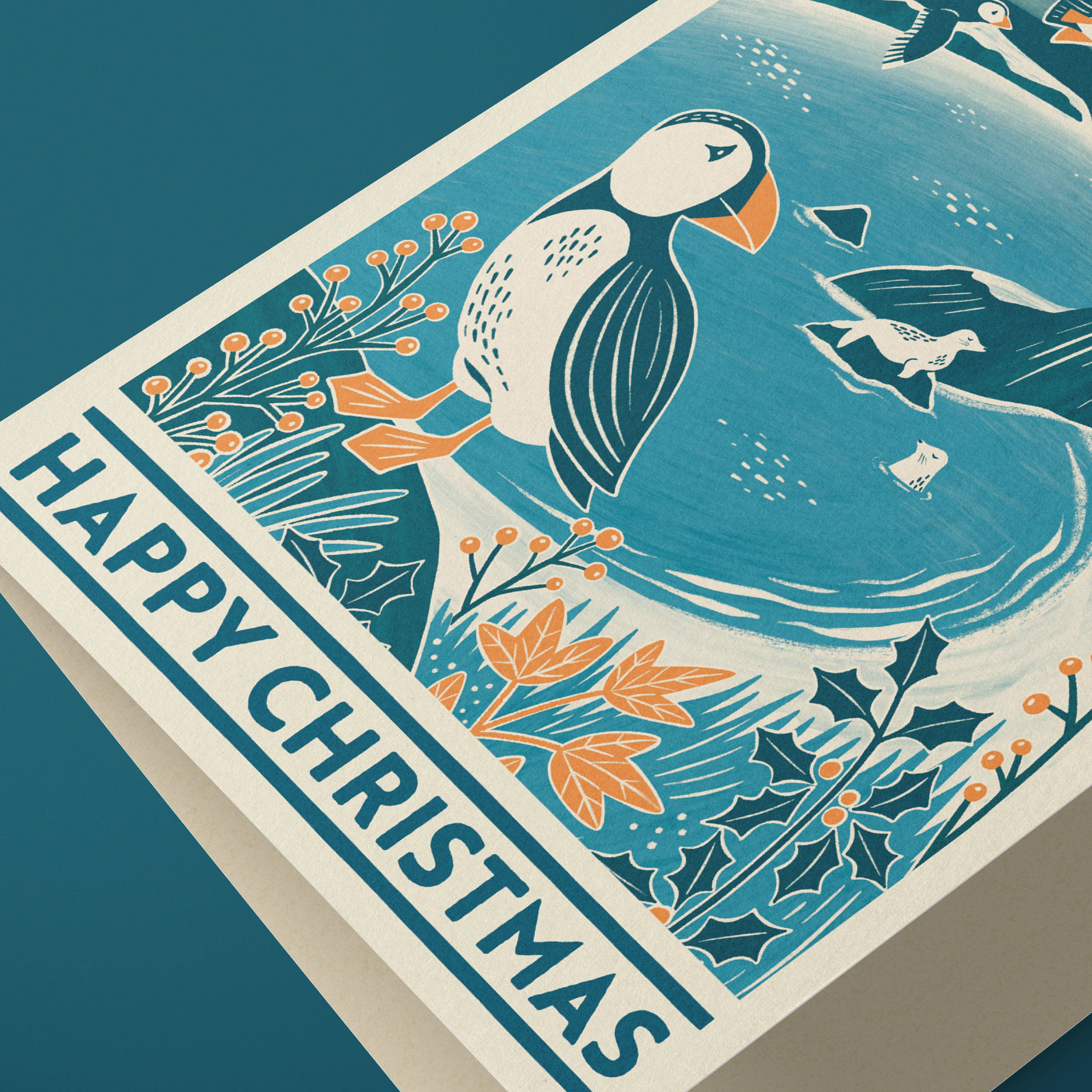 Bird & Co Studio – wholesale Christmas card – Coastal Snow Globe | Seaside Charity Christmas Card1