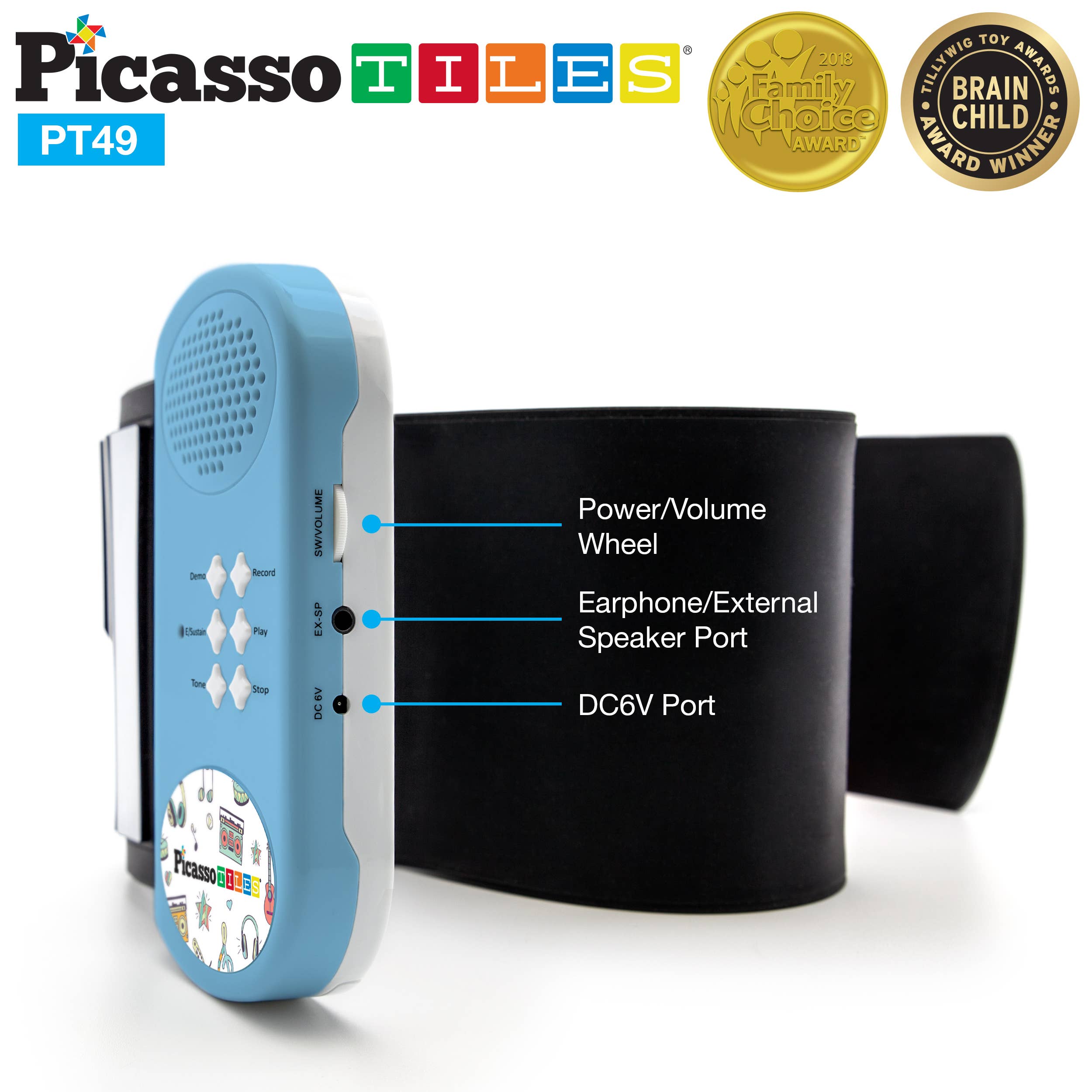 PicassoTiles - Wholesale Musical Toy - Kids & Baby - PicassoTiles Flexible Roll-Up Piano Keyboard4